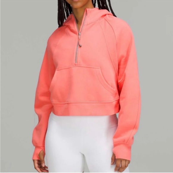 lululemon athletica Tops - Lululemon Scuba Oversized Half-Zip Hoodie | XL/XXL | color: coral kiss
